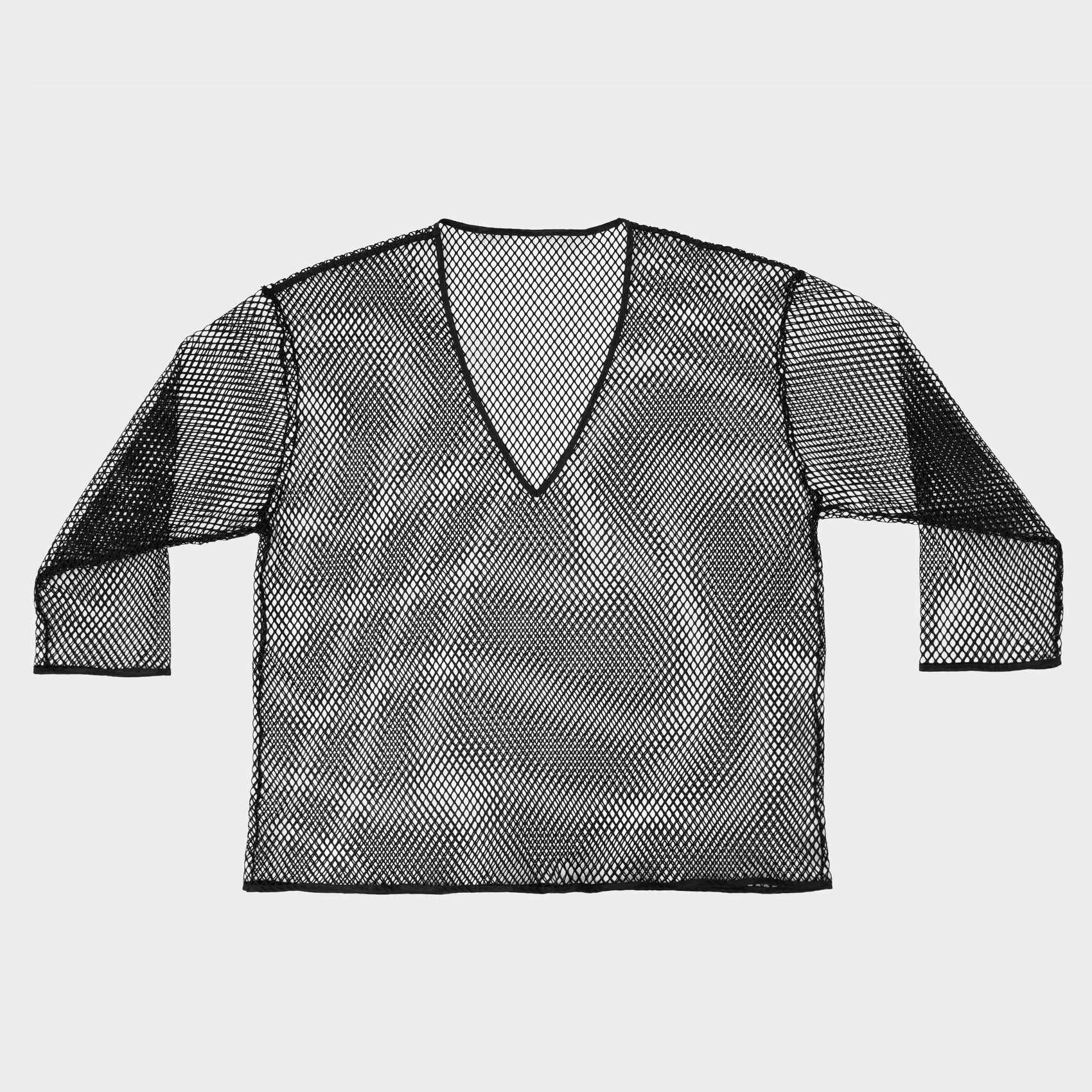 V衿メッシュプルオーバー