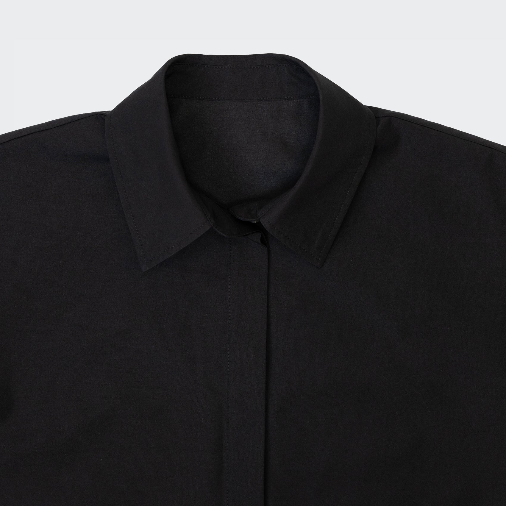 ボリュームスリーブドロストショートシャツ