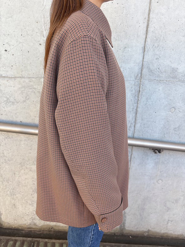 チェック柄ジップコート