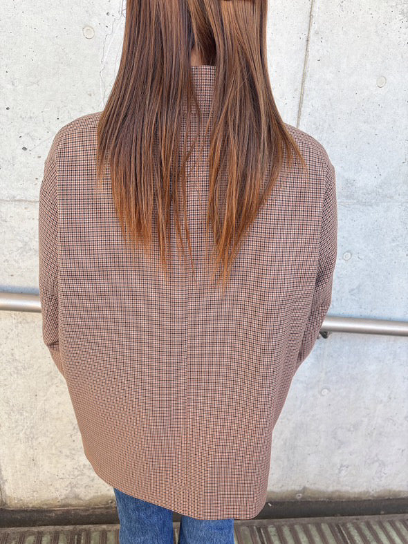 チェック柄ジップコート