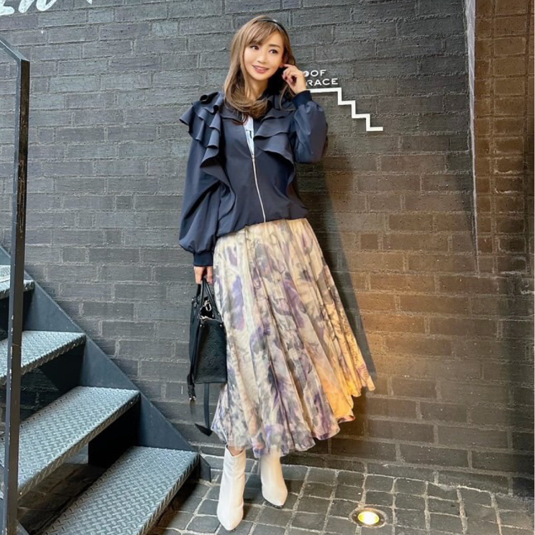 フリルカスケードブルゾン