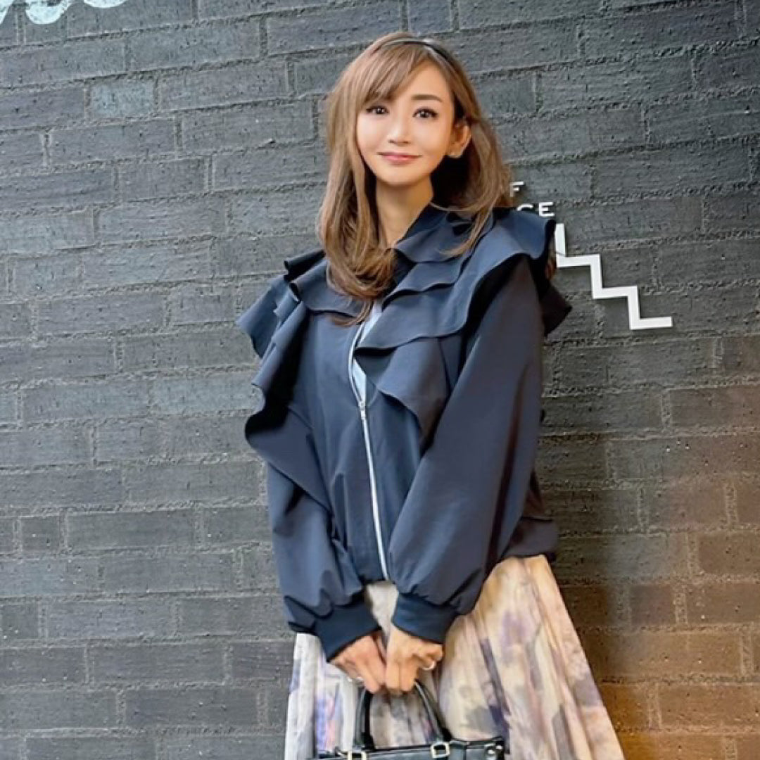 フリルカスケードブルゾン