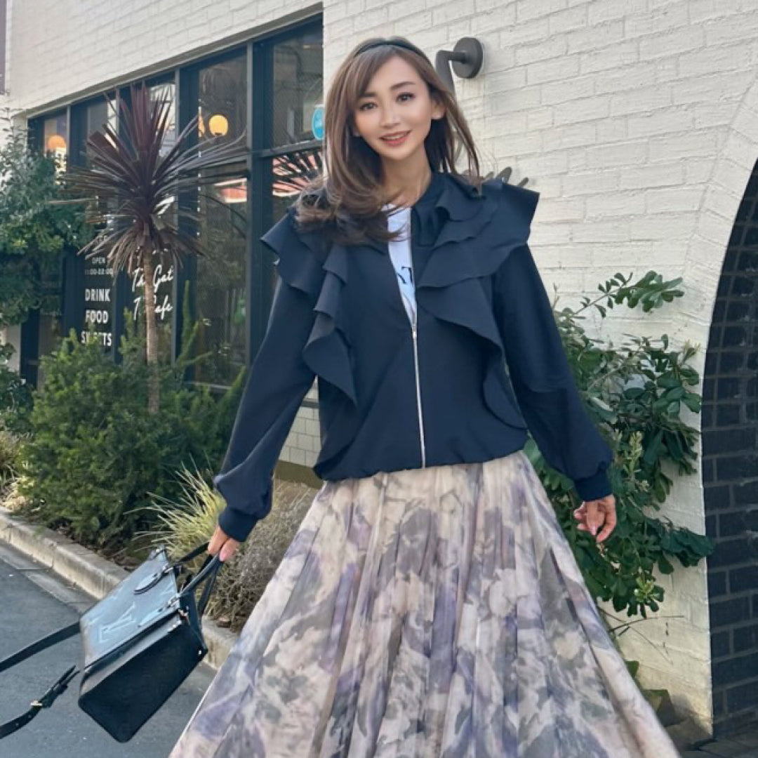 フリルカスケードブルゾン