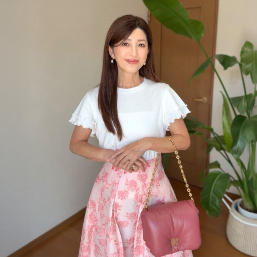 袖フリルプルオーバー