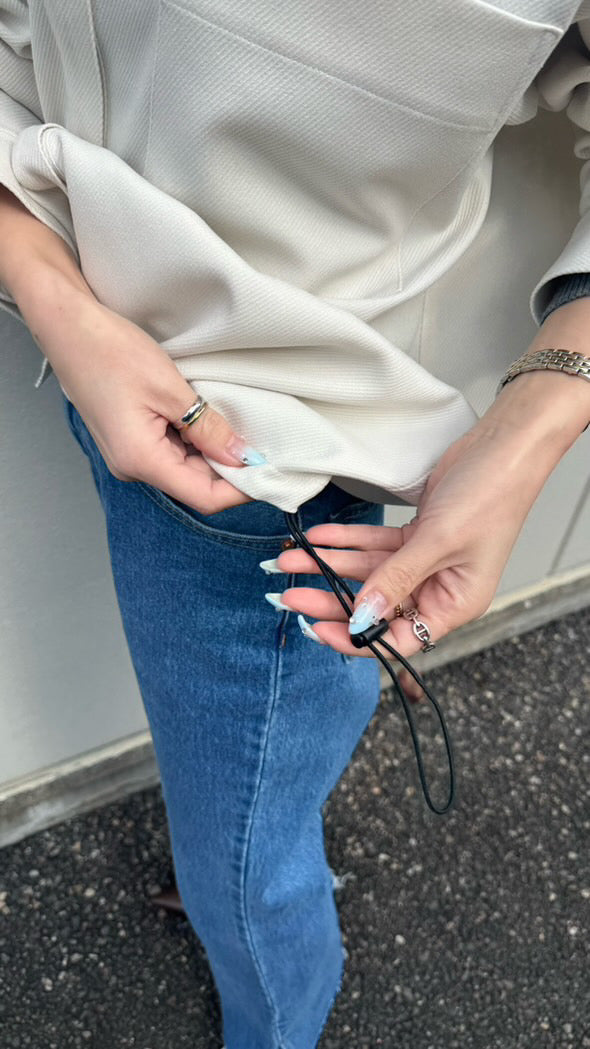 ドローストリングビッグシャツ