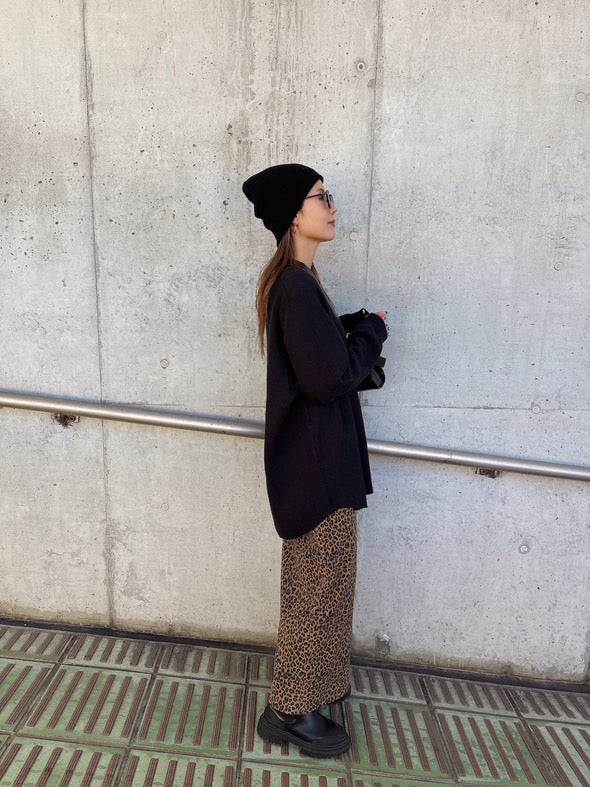 ウエストリブロングタイトスカート