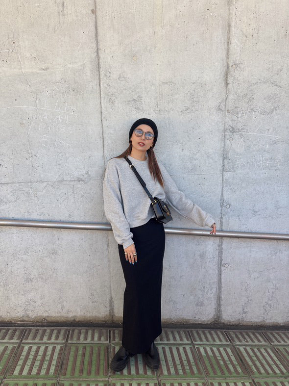 ウエストリブロングタイトスカート