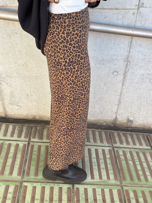 ウエストリブロングタイトスカート