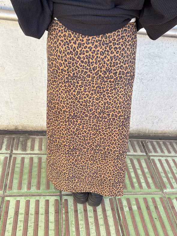 ウエストリブロングタイトスカート